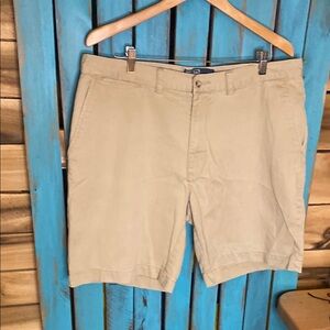 Polo Ralph Lauren Prospect 5 pocket flat front Tan Shorts size 38x9
